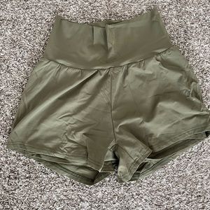High waisted athletic shorts